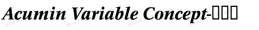 Acumin Variable Concept字体转换